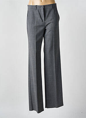 Pantalon droit fermeture zippée sous rabat avec crochet taille normale gris MARELLA femme