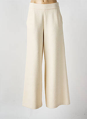 Pantalon large fermeture zip latéral taille normale beige CAROLINE BISS femme