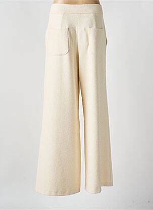 Pantalon large fermeture zip latéral taille normale beige CAROLINE BISS femme