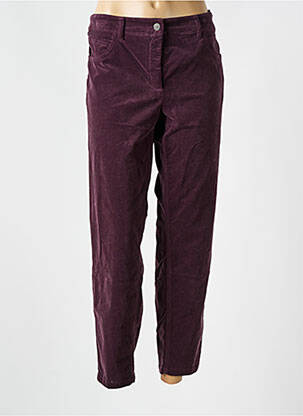 Pantalon droit stretch taille normale violet LUISA CERANO femme