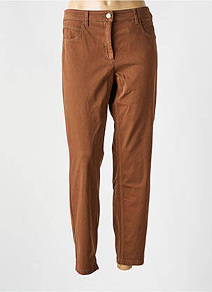 Pantalon slim taille élastique taille normale marron LUISA CERANO femme