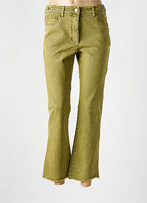 Pantalon flare stretch taille normale vert LUISA CERANO femme