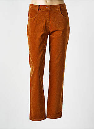 Pantalon droit stretch taille normale marron EAST DRIVE femme