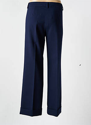 Pantalon droit tissage crêpe taille normale bleu EMME M femme