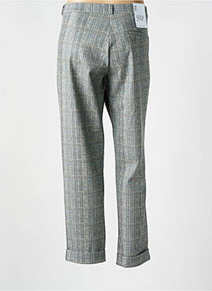 Pantalon droit fermeture zippée sous rabat boutonné taille normale gris EAST DRIVE femme