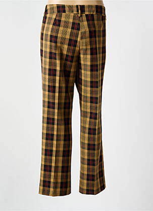 Pantalon droit tissage crêpe taille normale marron EMME M femme