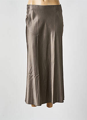 Jupe longue coupe fluide marron LUISA CERANO femme