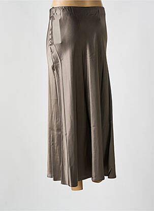 Jupe longue coupe fluide marron LUISA CERANO femme