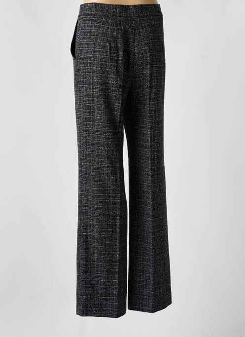 Pantalon droit fermeture zippée sous rabat boutonné taille normale noir CAROLINE BISS femme