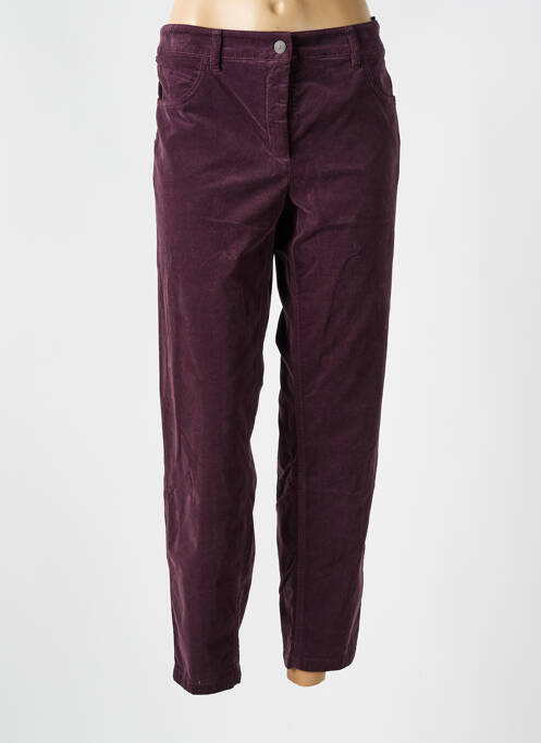 Pantalon droit violet LUISA CERANO pour femme