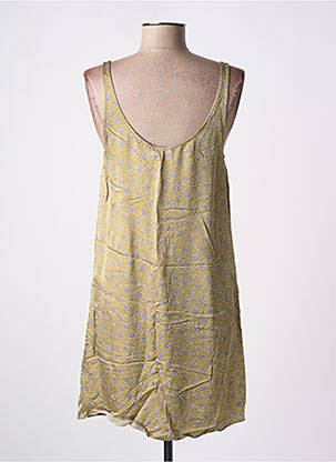 Robe courte col rond fines bretelles vert AMERICAN VINTAGE femme
