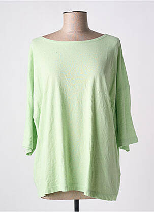T-shirt col rond manches courtes vert AMERICAN VINTAGE femme
