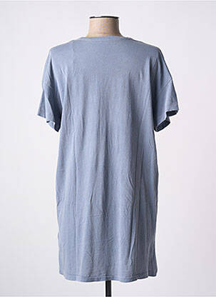 Tunique manches courtes tissage jersey bleu AMERICAN VINTAGE femme