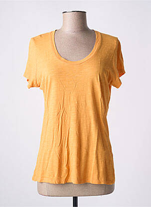 T-shirt stretch manches courtes orange AMERICAN VINTAGE femme