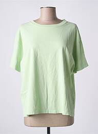 T-shirt coupe droite manches courtes vert AMERICAN VINTAGE femme