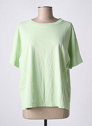 T-shirt coupe droite manches courtes vert AMERICAN VINTAGE femme