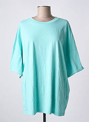 T-shirt col rond manches courtes bleu AMERICAN VINTAGE femme