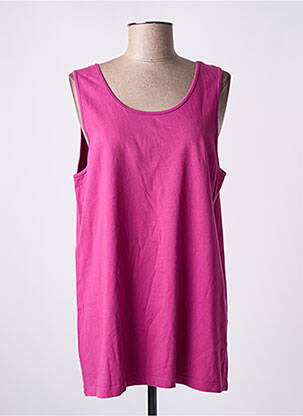 Débardeur tissage jersey sans manche rose AMERICAN VINTAGE femme