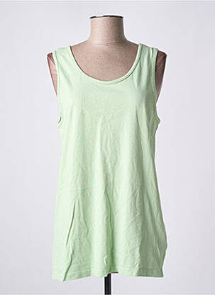 Débardeur tissage jersey sans manche vert AMERICAN VINTAGE femme