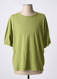 T-shirt col rond manches courtes vert AMERICAN VINTAGE femme