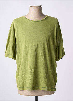 T-shirt col rond manches courtes vert AMERICAN VINTAGE femme