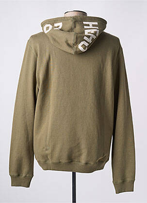 Sweat-shirt à capuche tissage jersey manches longues vert HERO SEVEN homme