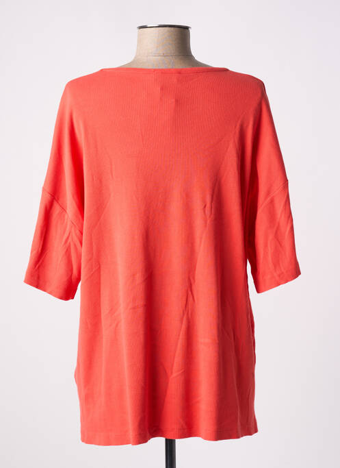 T-shirt col v manches courtes orange AMERICAN VINTAGE femme