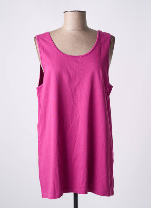 Débardeur tissage jersey sans manche rose AMERICAN VINTAGE femme