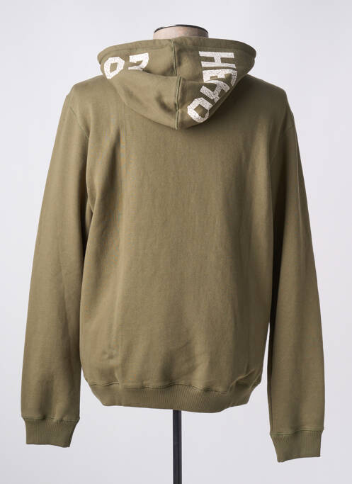 Sweat-shirt à capuche vert HERO SEVEN pour homme