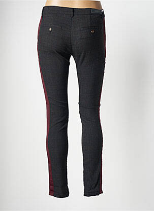 Pantalon chino broderie galons latéraux taille basse gris REIKO femme