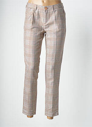 Pantalon chino taille basse taille basse marron REIKO femme