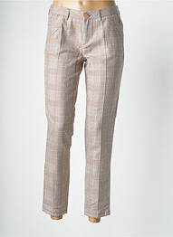 Pantalon chino taille basse taille basse marron REIKO femme