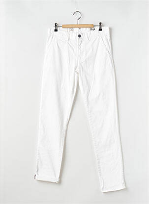 Pantalon chino tissage popeline taille normale blanc HERO SEVEN homme