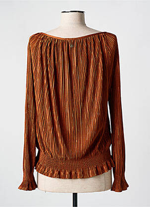 Blouse col rond manches longues orange LE PETIT BAIGNEUR femme