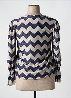 Top stretch manches longues bleu KITANA femme