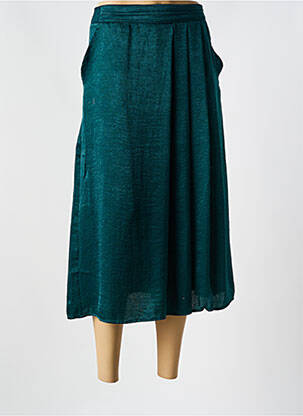 Jupe mi-longue taille à pinces vert LOLA ESPELETA femme