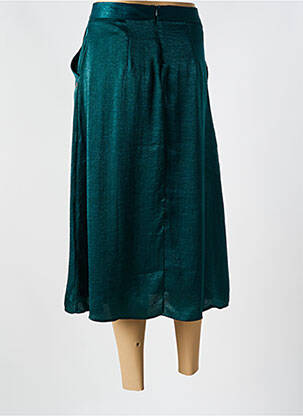 Jupe mi-longue taille à pinces vert LOLA ESPELETA femme