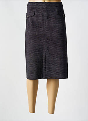 Jupe mi-longue coupe droite noir CHRISTINE LAURE femme