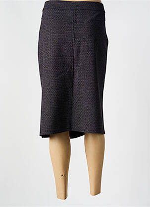 Jupe mi-longue coupe droite noir CHRISTINE LAURE femme