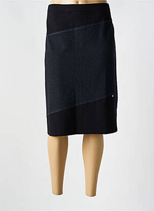Jupe mi-longue coupe droite noir CHRISTINE LAURE femme