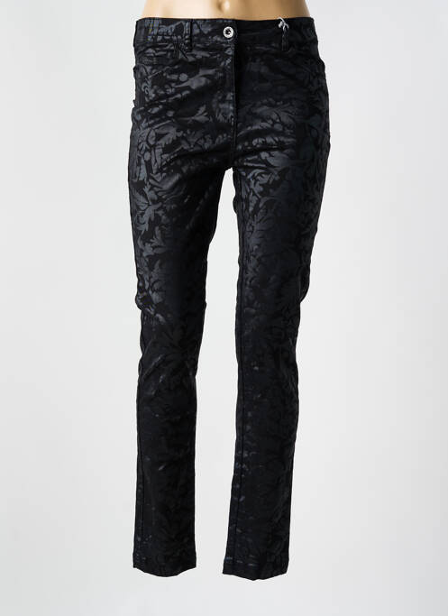 Pantalon slim stretch taille normale noir 7 SEASONS femme