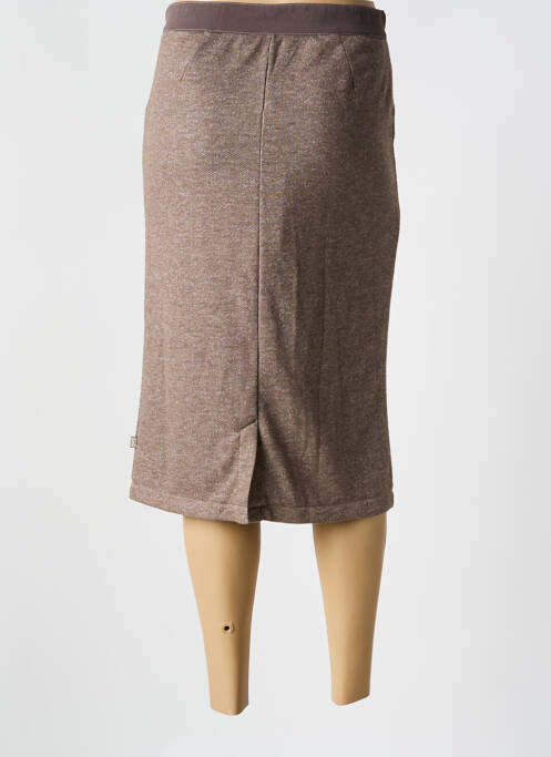 Jupe mi-longue marron LOLA ESPELETA pour femme