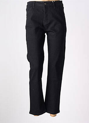 Pantalon 7/8 fermeture zippée sous rabat boutonné noir ORAIJE femme