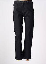 Pantalon 7/8 fermeture zippée sous rabat boutonné noir ORAIJE femme