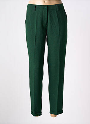 Pantalon 7/8 fermeture zippée sous rabat boutonné vert PAKO LITTO femme