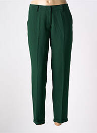 Pantalon 7/8 fermeture zippée sous rabat boutonné vert PAKO LITTO femme