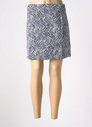 Jupe courte coupe droite bleu LA PETITE ETOILE femme