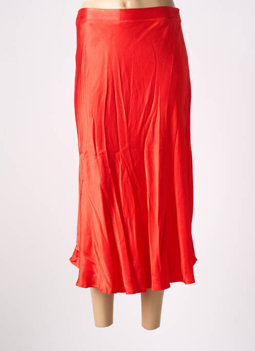 Jupe mi-longue orange LA PETITE ETOILE pour femme
