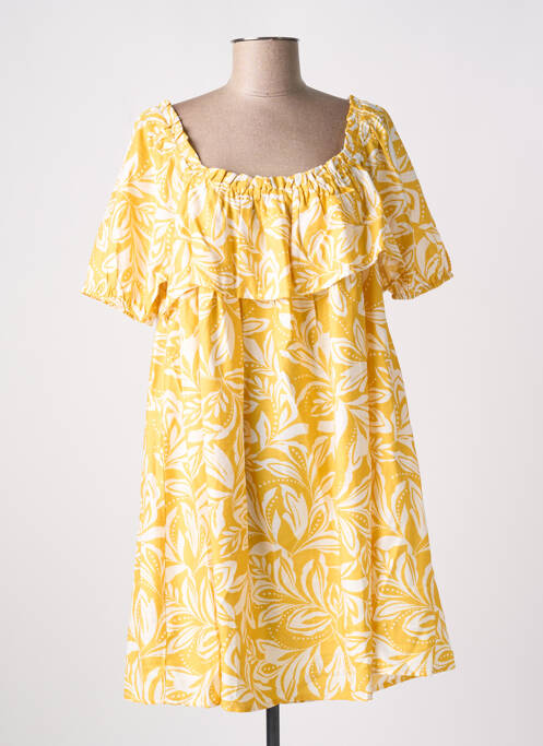 Robe courte jaune LA PETITE ETOILE pour femme