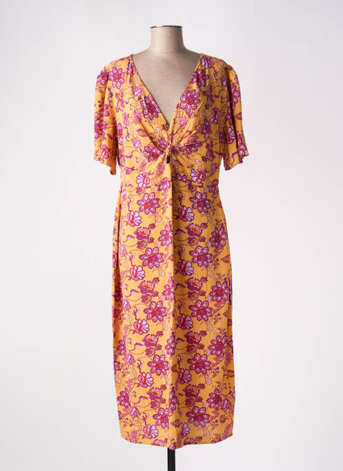 Robe longue jaune LA PETITE ETOILE pour femme